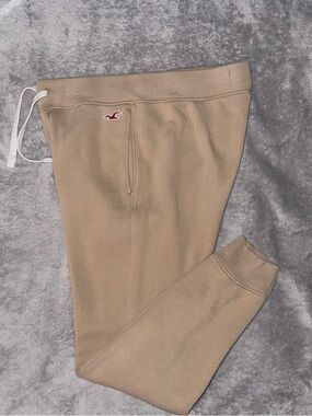 Mens Hollister Tan Fleece Joggers